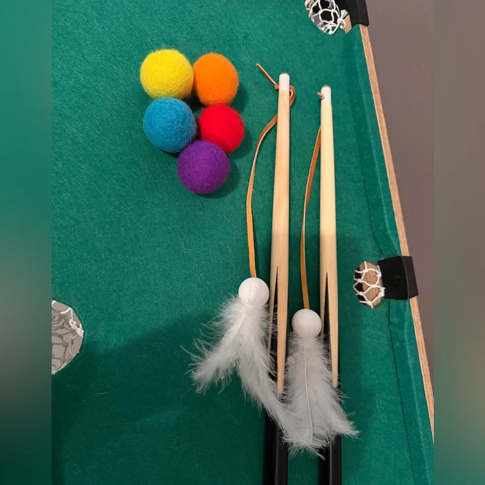 Vetreksa Cat Pool Table Scratcher Toy with Accessories